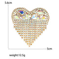 Crystal Heart Chain Fringe Brooch in Eight Colorways view 5