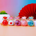 Jelly Heart Fortune Bag Keychains with Plain Fortune and Braided Loop Options view 11