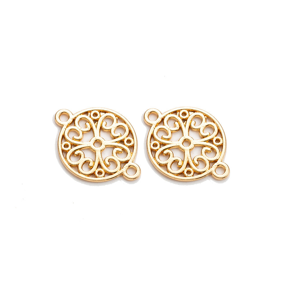 Ethnic Hollow Double Hole Connector Charm 24x18mm