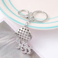 Rhinestone Jellyfish Keychain Metal Ocean Animal Bag Charm view 4