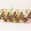 Rhinestone Dragonfly Keychain With Gold Tone Clasp, Six Styles view 11