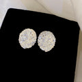 Textured Crystal Stud Earrings in Four Geometric Designs view 4