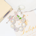 Tulip Bead Charm Keychain Phone Strap Four Pastel Colors view 6