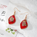 Wire Wrap Resin Dried Flower Drop Earrings 6 Styles view 10