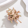 Red Green Daisy Enamel Four Designs Metal Brooch Pin view 3