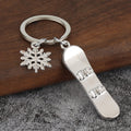 Mini Ski Keychain Zinc Alloy Bag Charm Sports Accessory