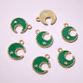 Colorful Enamel Crescent Moon and Star Charms in Eleven Options view 9