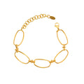 Oval Link Chain Bracelets Titanium Steel Gold Or Silver view 5
