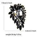 Teardrop Crystal Spray Brooch with Faceted Stones for Jackets and Scarves view 4