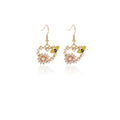 Petite Bee Flower Pearl Look Clip Stud and Hook Earrings view 5