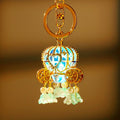 Illuminated Pumpkin Carriage Keychains With Floral Bead Tassels view 3