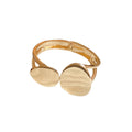 Double Loop Irregular Pebble Hinged Bracelet In Gold Or Silver Tone view 5
