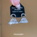 Silver Tone Crystal Triangle Fan Drop Earrings Metal Tone Jewelry view 2