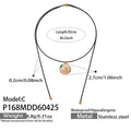 Black Cord Round Enamel Floral Pendant Necklace Styles view 7