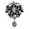 Red Gold Tone Crown Crystal Nine Designs Metal Brooch Pin view 8