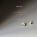 Gold Tone Clear And Pink Stone Snowflake Starburst Stud Earrings view 4