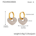 Crystal Heart and Blue Kyanite Drop Hoop Earrings in Four Styles view 7