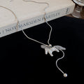 Abstract Horse And Square Pendant Cord Necklaces Statement Jewelry Design view 7