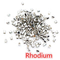 Tiny Rectangular Crimp Beads in Multiple Metal Finishes view 8