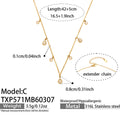 Gold Zircon Flower Teardrop Mariner Charm Necklace Bracelet view 12
