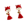Red Horse Tassel Drop Stud Earrings Fashion Earrings view 5