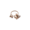 Pearl Cluster Open Rings Silver Champagne Multi Styles view 5