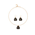 Black Gold Tarot Motif Necklace and Earring Jewelry Sets view 5