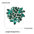 Floral Cluster Crystal Brooch in Four Jewel Colors view 9