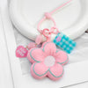Pink Flower Heart Tag