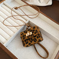Leopard Print Mini Bag Pendant Necklace in Three Colors view 8