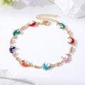 Gold Tone Colorful Flower and Animal Charm Bracelets view 3