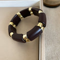 Acrylic Stretch Bracelet Gold Accent 9 Retro Styles view 11
