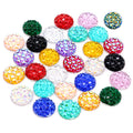 Round Textured Resin Crystal Cluster Flatbacks in 13 Colors view 1