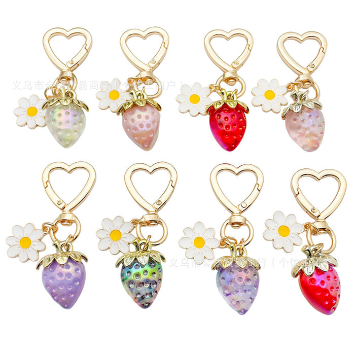 Flower Charm Keychains in 24 Pictured Variations for Bags and Keys
