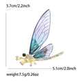Gradient Resin Wing Dragonfly Brooch Rhinestone Six Colors view 3