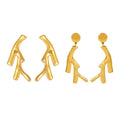 Stainless Steel Tree Branch Earrings Stud Dangle Gold Silver view 5