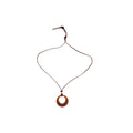 Cord Acrylic Open Ring Pendant Necklace Four Color Styles view 5