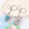 Rhinestone Sea Turtle Keychain Metal Animal Bag Charm view 4