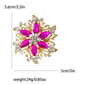 Gold Filigree Crystal Flower Brooch Marquise Four Colors view 7