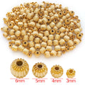 Vertical Fluted Hollow Pumpkin Spacer Beads for Jewelry Making view 7