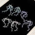 Beaded Branch Cascade Long Stud Earrings in Three Colors view 1