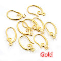 Curved Metal Earring Hooks in Eight Finish Options view 9