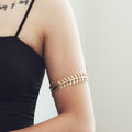 Leaf Branch Upper Arm Cuff In Gold Tone Or Silver Tone view 2