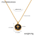 Gold Silver Heart Locket And Cross Coin Pendant Necklaces view 10