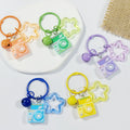 Colorful Camera, Bell and Clear Star Split-Ring Keychains in Five Colors view 1
