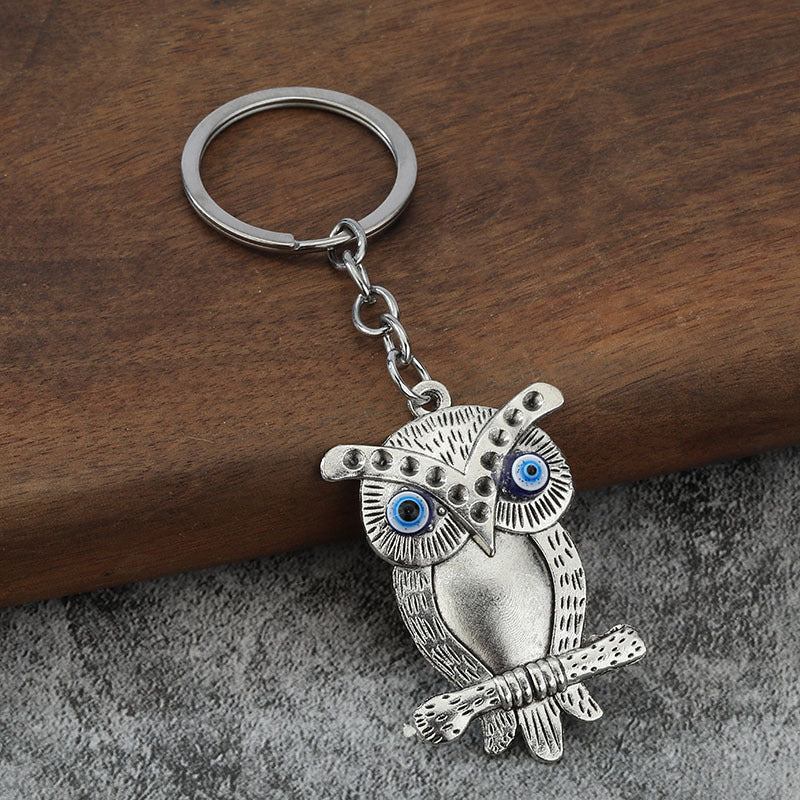 Vintage Rhinestone Animal and Hamsa Keychain Charms for Bags
