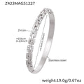 Geometric Crystal Open Bangle Collection in Seven Designs view 11