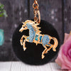 Blue-Horse Black-Pompom