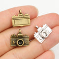Vintage Camera Charms in Antique Bronze and Silver Finishes view 1