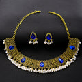 Five Color Ornate Teardrop Necklace and Earring Sets view 2